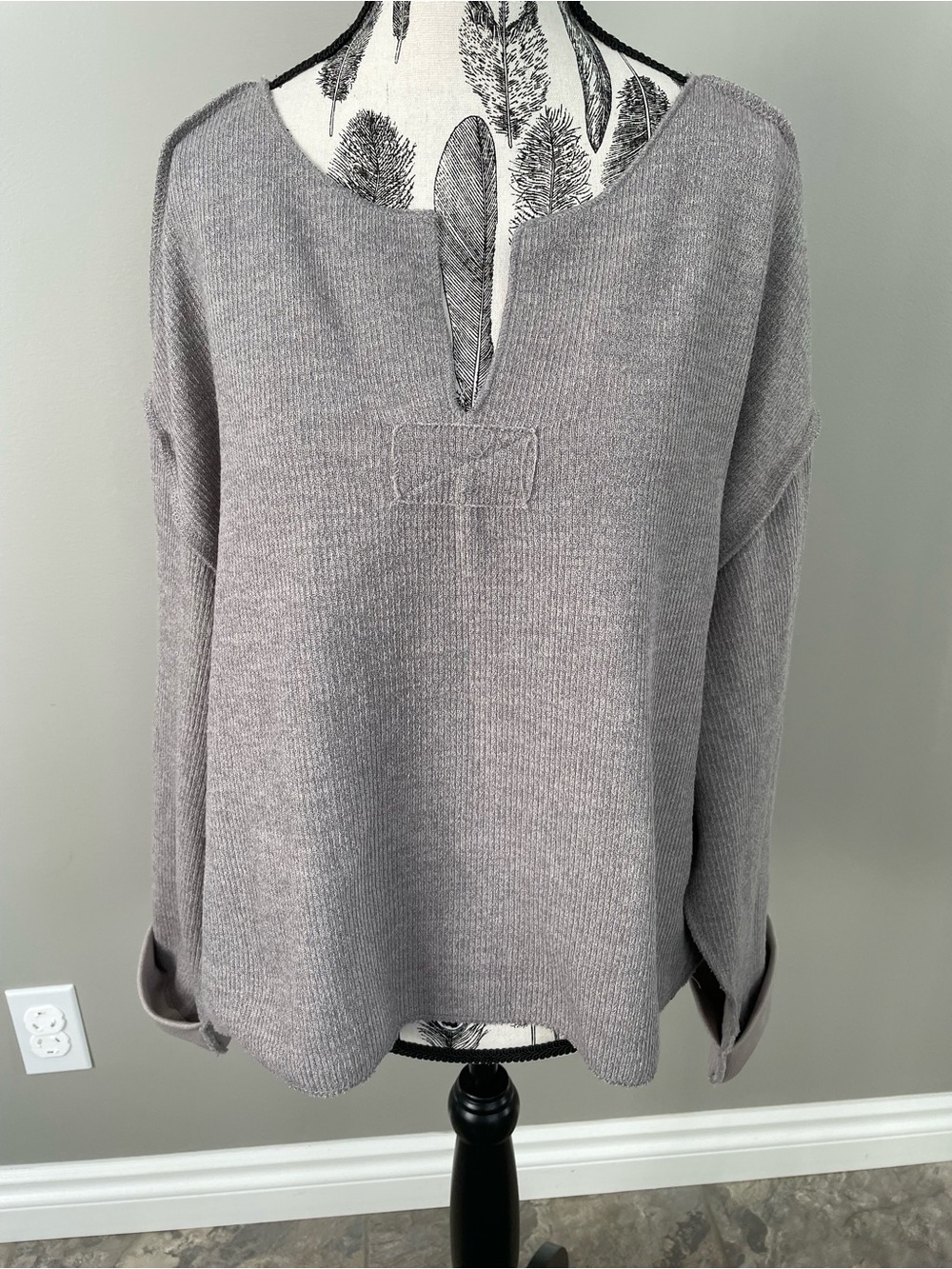 URBAN OUTFITTERS - Cozy Taupe Knit Pullover Sweater